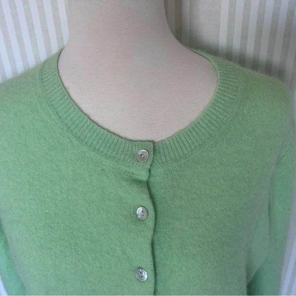 ME+EM Responsible Alpaca Wool Crop Cardigan Green Women’s Size Large - Picture 9 of 11